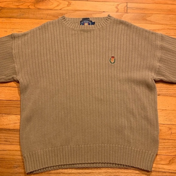 Chaps x Ralph Lauren Men’s Large Tan-Green Sweater - Picture 2 of 6